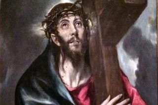 14-1 Jesus Bearing the Cross Uphill From National Museum of Decorative Arts MNAD By El Greco  1602 National Museum of Fine Arts MNBA  Buenos Aires.jpg
